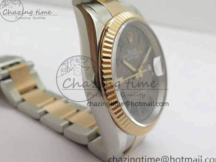 0110 Bold DateJust 36 SS RG 126231 BP Maker 1:1 Best Edition Gray Roman Dial on Oyster Bracelet 2513